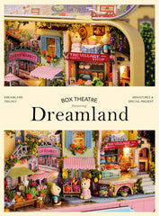Kisoy Dollhouse Miniature with Furniture Kit Handmade DIY House Model for Teens mature-themed Gift (Lucky Market)