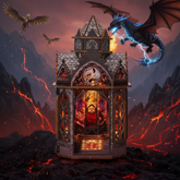 Dragon Wing Book Nook Flame throne – DIY Book Nook Shelf Insert