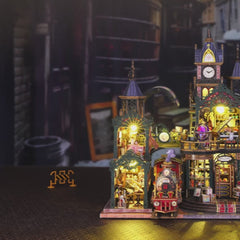 Rail-track Secluded City: Train Mini House Kit l DIY Miniature Kit